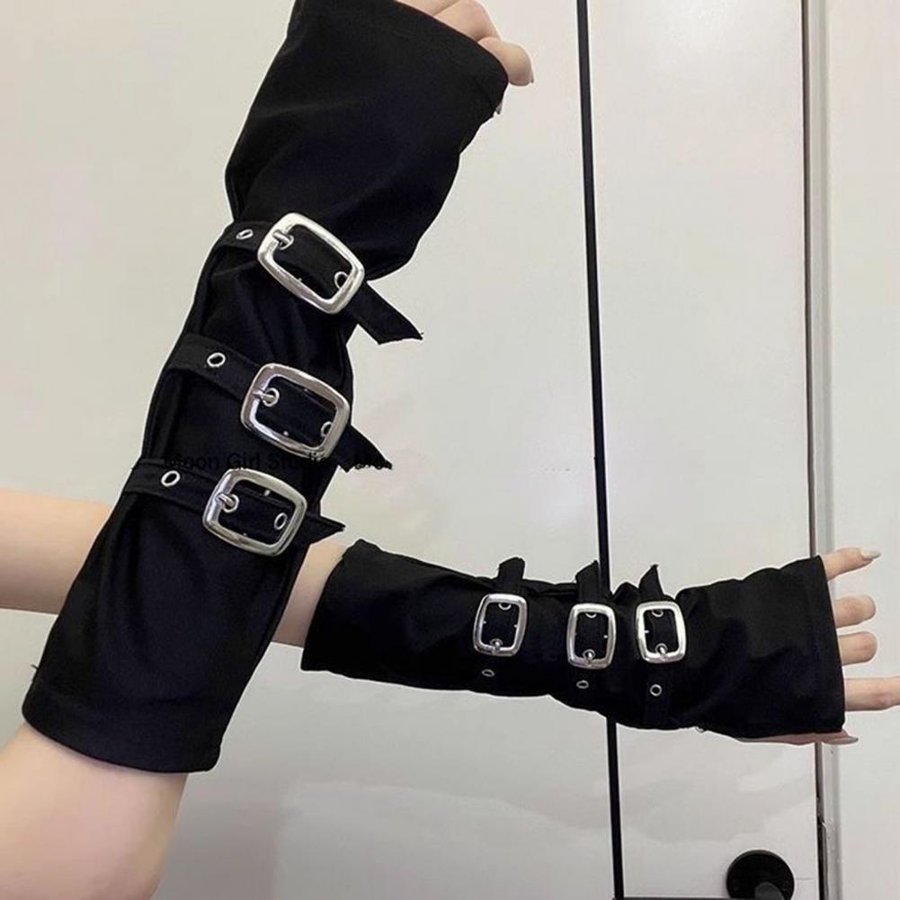 Fingerless Glove Knit - 고스 암 워머 핑거리스 장갑 여성용