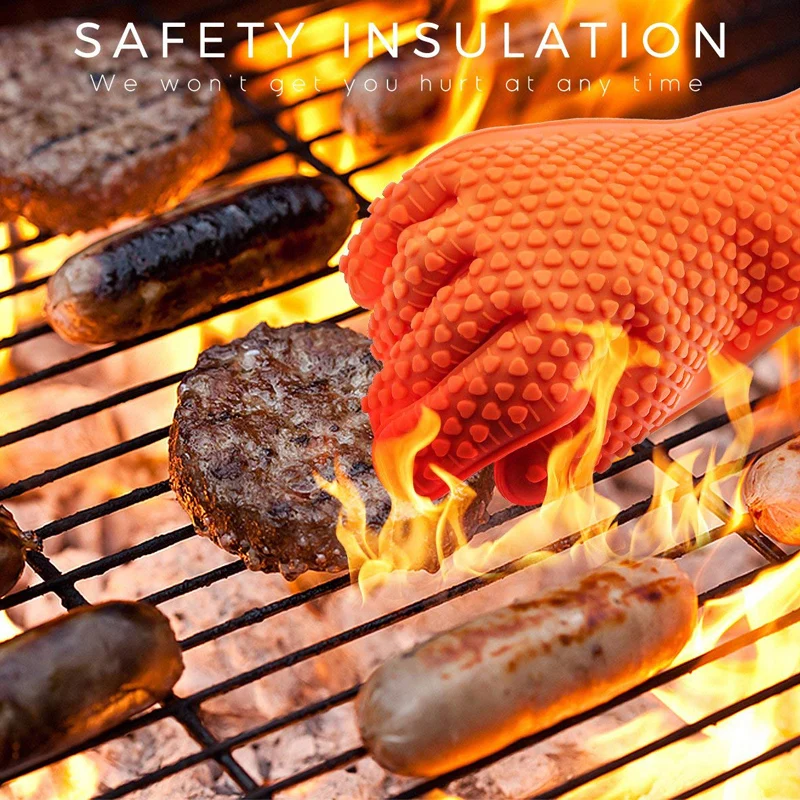 Oven Mitt Silicone - 바베큐 실리콘 그릴 장갑 베이킹 장갑