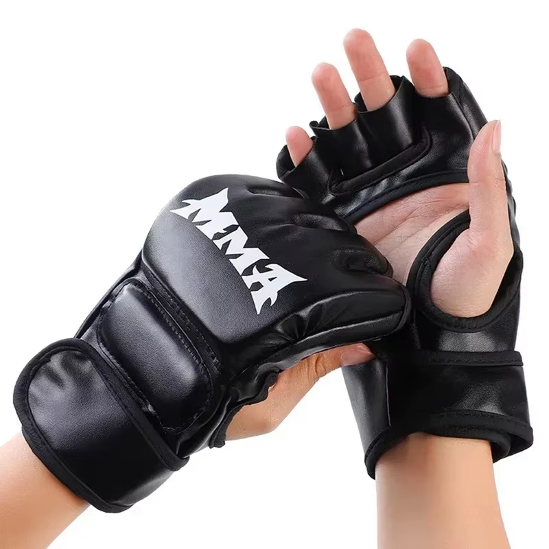 Motorcycle Glove Knuckle - 성인용 전문 복싱 트레이닝 글러브, 하프