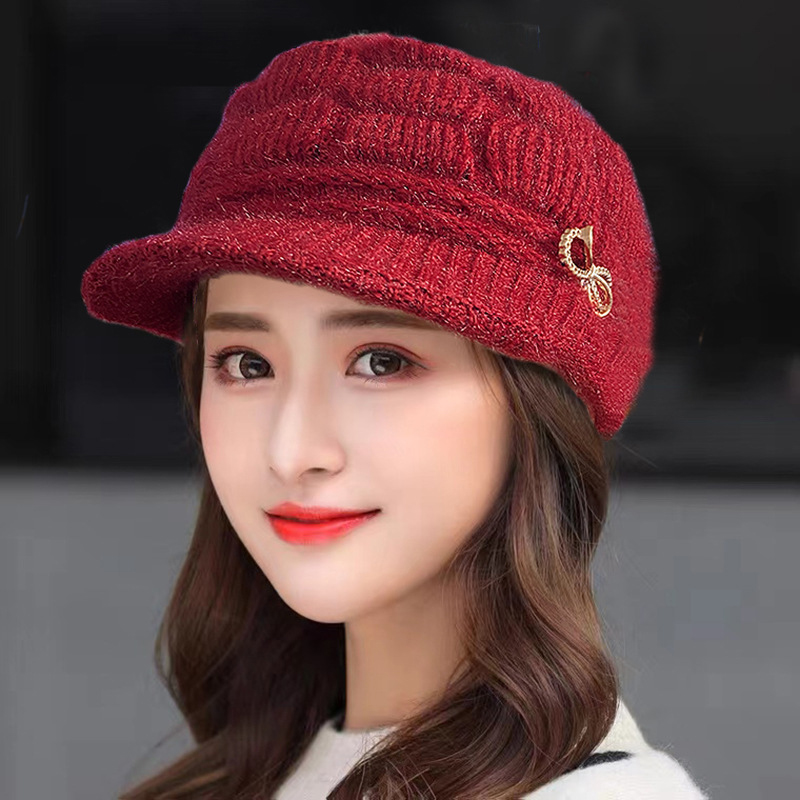 겨울 따뜻한 모자 니트 모자 캐주얼 패션 엄마 모자 할 - Wool Glove Lined 리뷰 및 가격