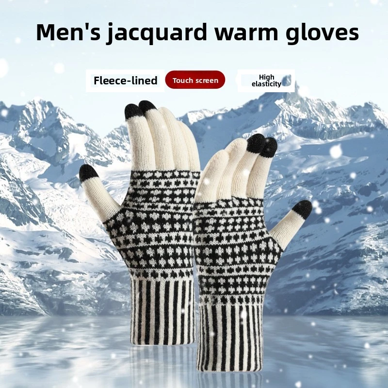 새로운 크로스보더 터치스크린 장갑 남성용 겨울 플리스  - Wool Glove Lined 리뷰 및 가격