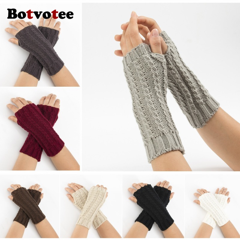 보트보티 Y2K 하프 핑거 겨울 장갑 여성용 겨울 부드 - Fingerless Glove Knit 리뷰 및 가격