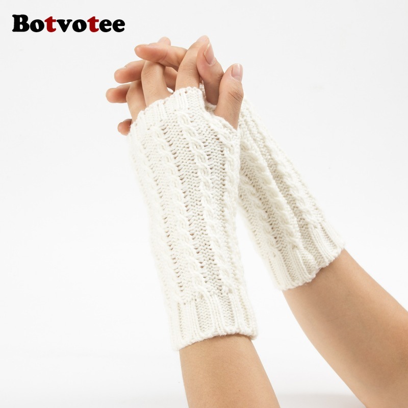 보트보티 Y2K 하프 핑거 겨울 장갑 여성용 겨울 부드 - Fingerless Glove Knit 리뷰 및 가격